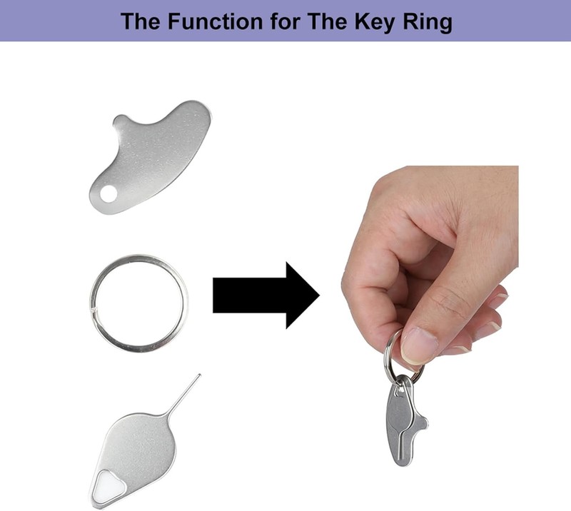 Doorbell Key Tool, Opening Pin Release Removal silver gallery
