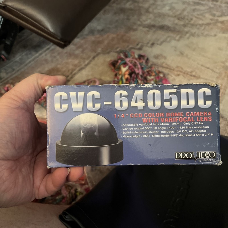Provideo CYCLE-6405DC 12V DC 12 Volt DC 1/4 CCD Dome Camera