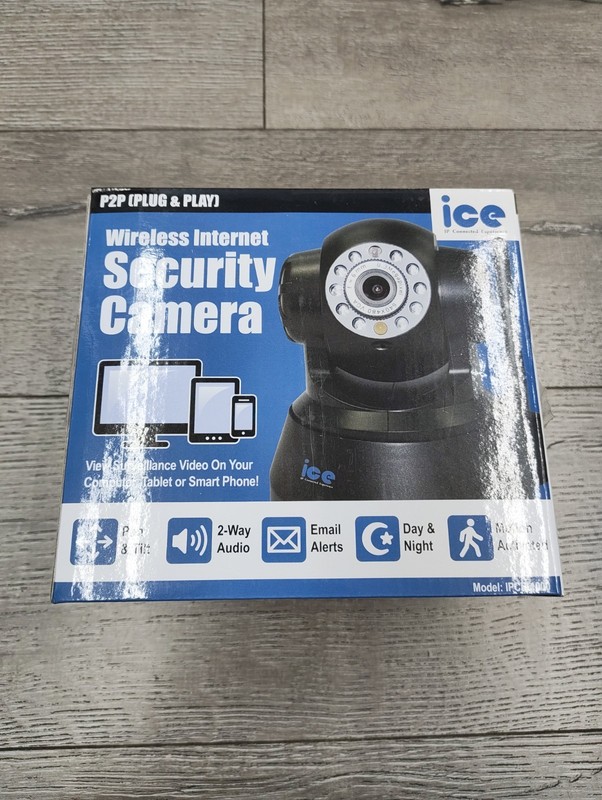 ICE Model IPCE-1000 Wireless Internet Security Camera Black Surveillance P2P NEW