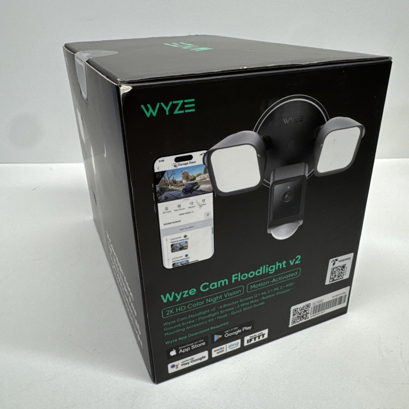 Wyze - Wired Outdoor Wi-Fi, 2800 Lumen Floodlight Home 2k Security Camera v2 ... gallery