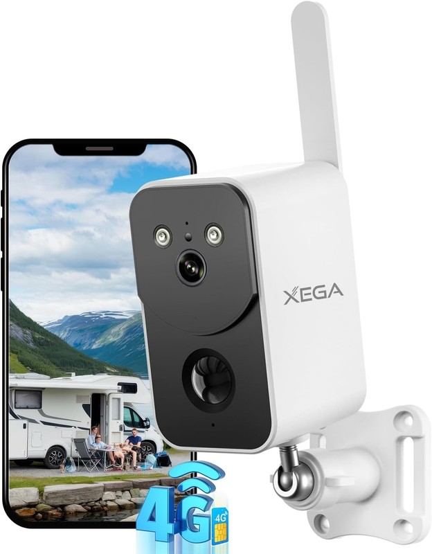 4G LTE Cellular Security Camera with Night Vision and Two-Way Audio