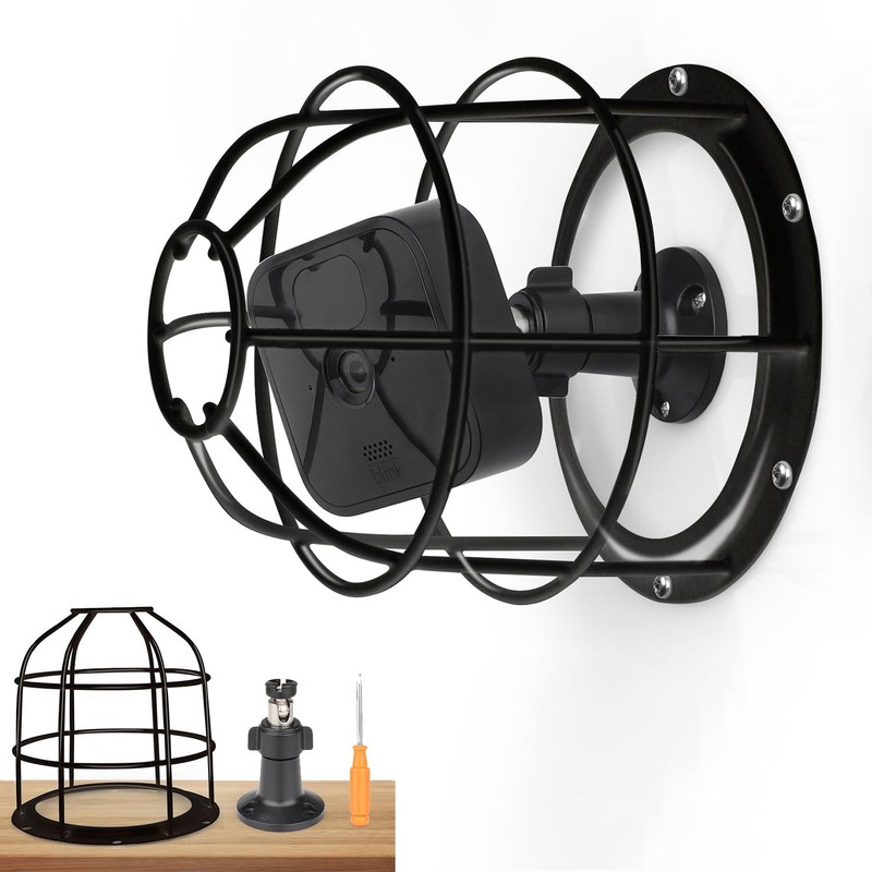 UYODM Anti-Theft Camera Mount Cage and Wall Bracket – Compatible Black