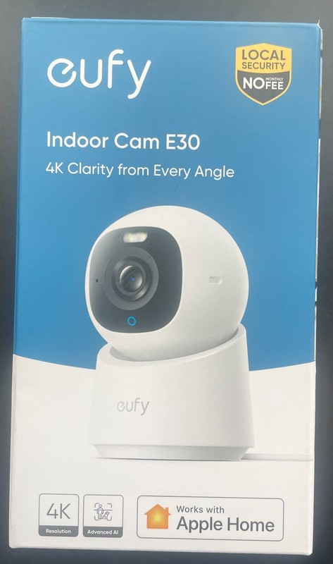 NEW eufy Indoor Cam E30 4K UHD Security Camera Color Night Vision