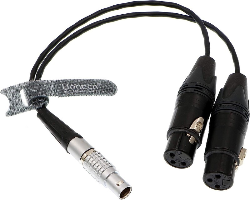 10 Pin to Dual XLR 3 Pin Female Plug Breakout Cable for Atomos Audio Splitter…