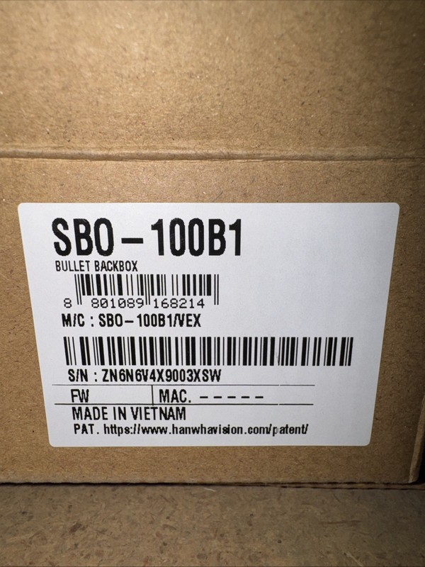 Hanwha Techwin SBO-100B1 Bullet Camera Mounting Back Box gallery