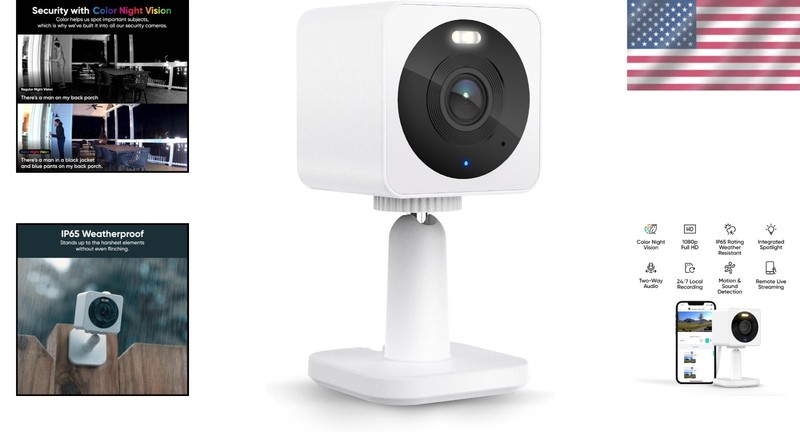 2-Way Audio Security Camera with Color Night Vision - Free Expert Setup Included gallery