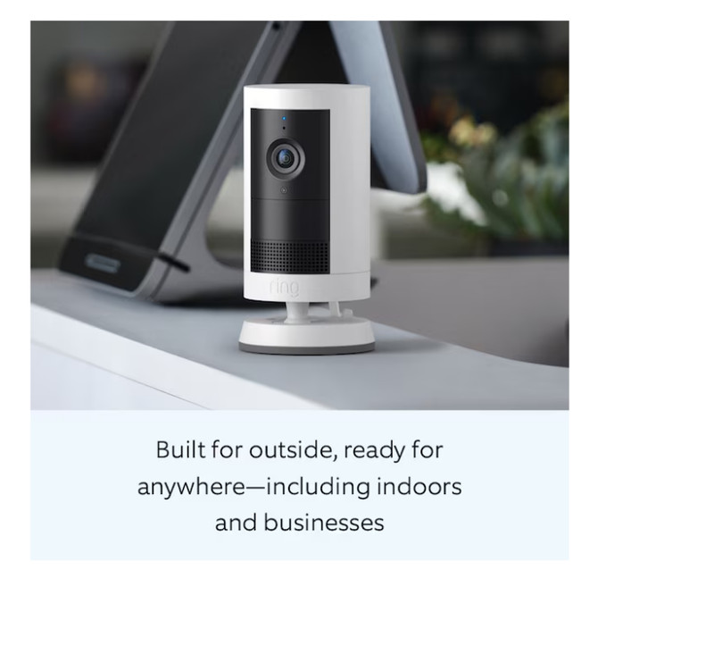[ BIG SALE ] Ring Outdoor Cam Plus 2K Camera White gallery