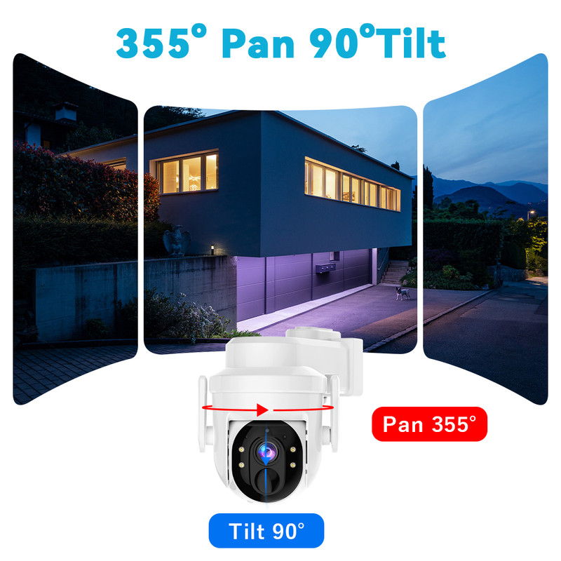 XVIM Solar Security Camera Outdoor 360° PTZ Wireless WiFi Battery Solar Camera gallery