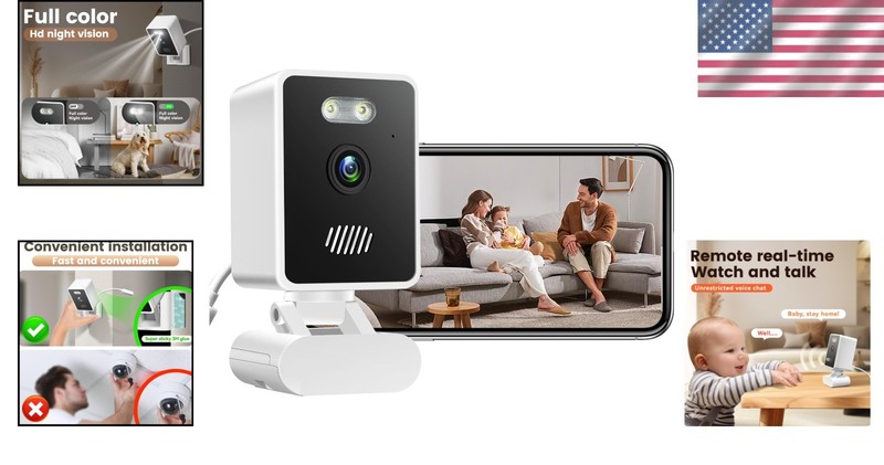 1080P Indoor Security Camera w/ 2-Way Audio & Night Vision for Baby Monitoring gallery