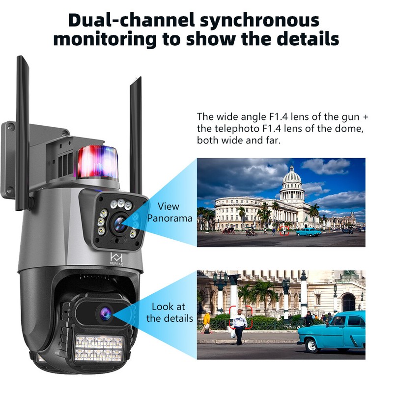 2PCS Camara De Seguridad Inalambricas Para Exterior Con Vision Nocturna y Audio gallery