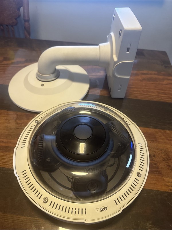 USED AXIS P3717-PLE 8MP 4-Sensor Outdoor IP Dome Camera PoE+ IR w/ Mount Bracke gallery