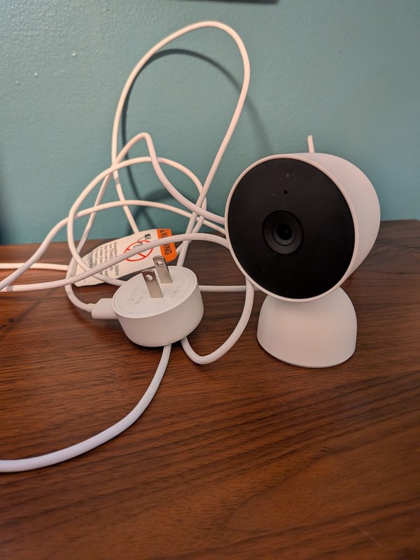 Google Nest Cam Wired Indoor Surveillance Camera – Snow 2nd Gen