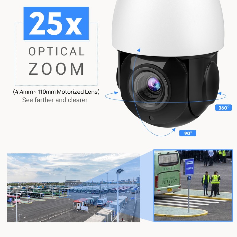 VIKYLIN 25×ZOOM 360 degree IR50M POE 8MP PTZ CAMERA ONVIF Speaker Auto Tracking gallery