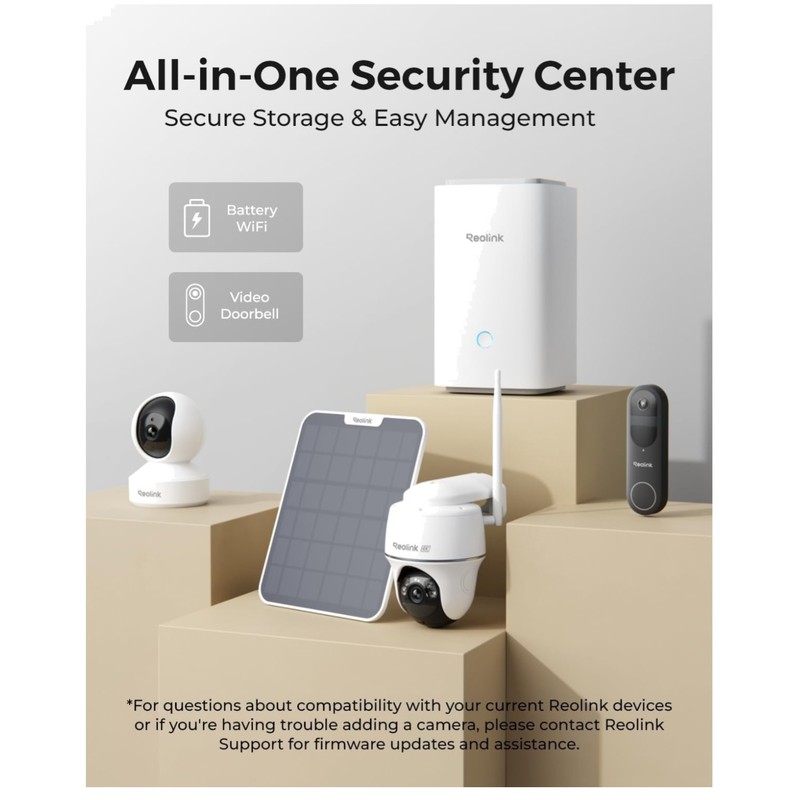 Smart Home Hub for Battery/WiFi Cameras, Privacy Encryption