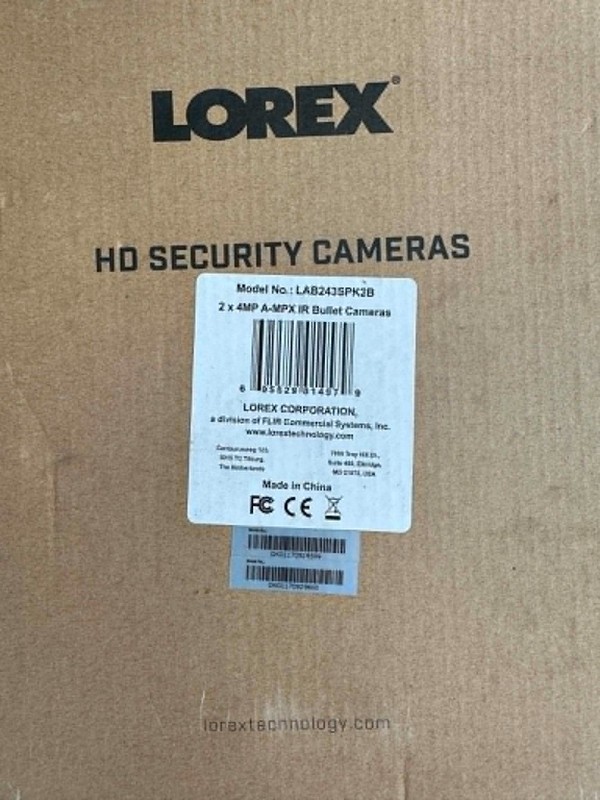2 PACK Lorex LAB243S-C 4MP A-MPX Wired IR Bullet Camera White W CABLES gallery
