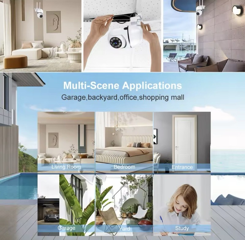 8MP Wifi IP Outdoor PTZ Camera 4X Zoom AI Audio HD Night Color gallery
