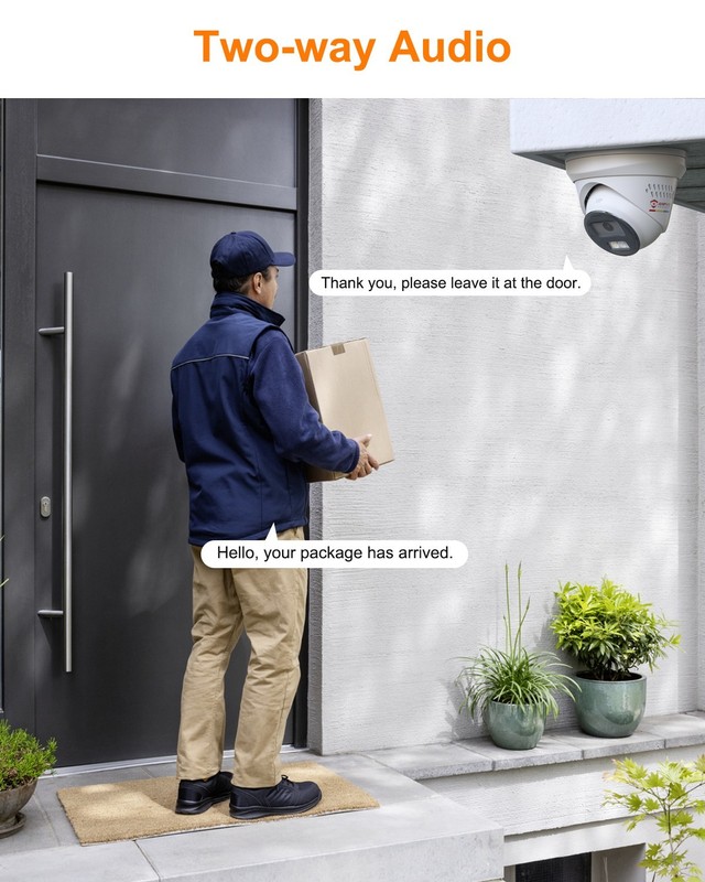 Anpviz 2PCS 5MP Active Deterrence IP Security Camera Outdoor 2-Way Audio IP67 gallery