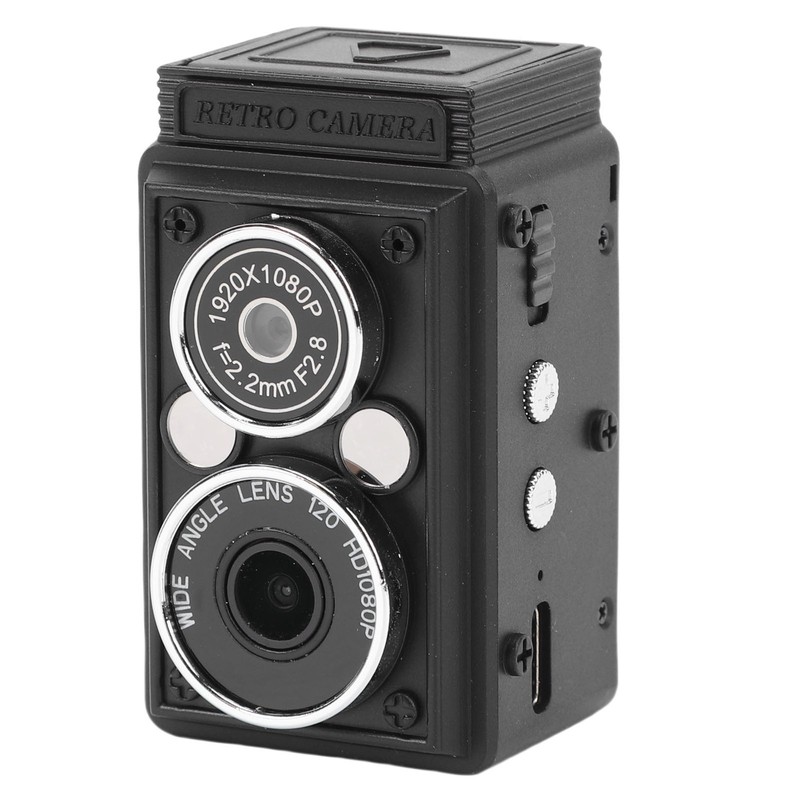 Retro Dual Lens Camera with Flash 12MP 1080P HD Wide Angle Autofocus 0.85in HOT gallery