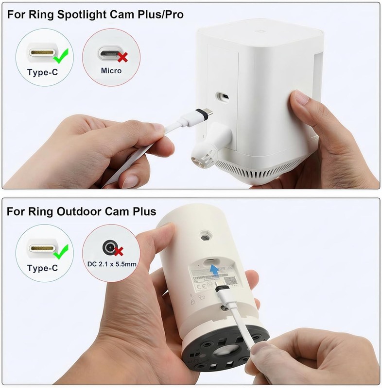 Weatherproof 25ft USB-C Power Cable for Spotlight Cam Plus Pro Outdoor Use White gallery