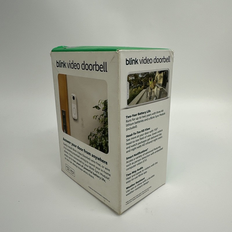 BLINK Video Doorbell (Battery-Powered) with Sync Module, White *NEW* gallery