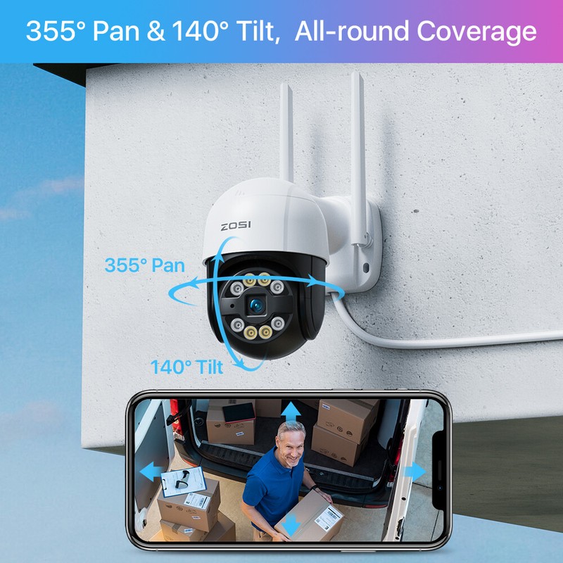 ZOSI 8CH 3MP Wireless Security Camera System 2K WIFI NVR Outdoor IP Audio Record gallery