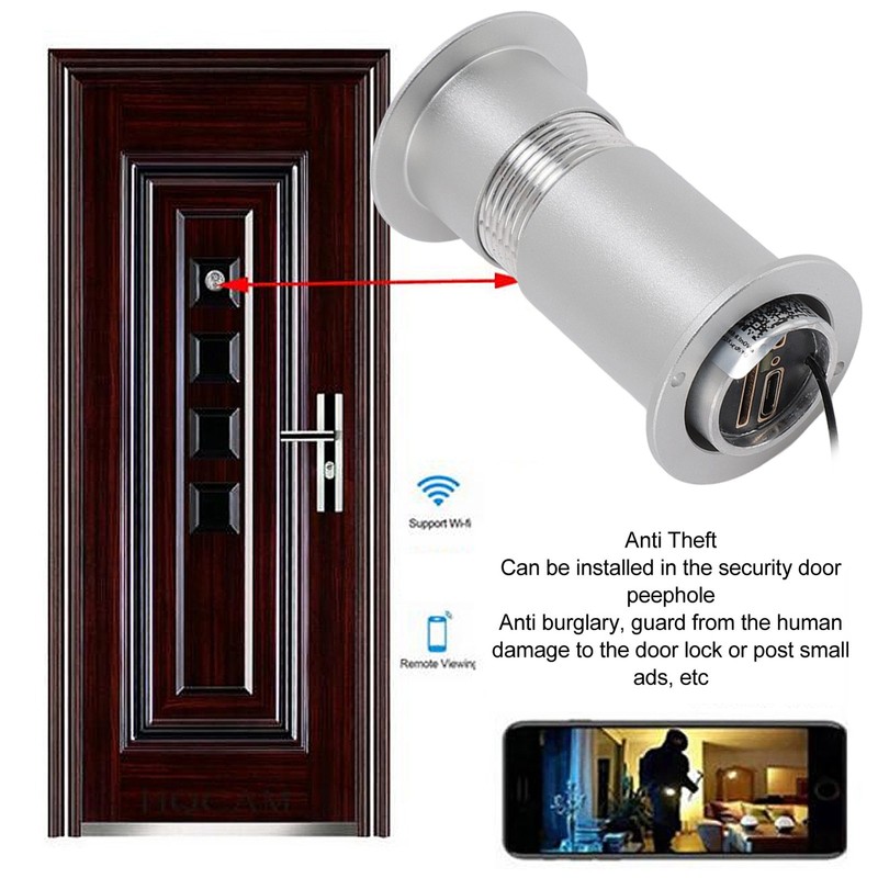 Door Eye Hole Camera 2 Way Talk Motion Detection HD WiFi Door Viewer Camera TYDU gallery
