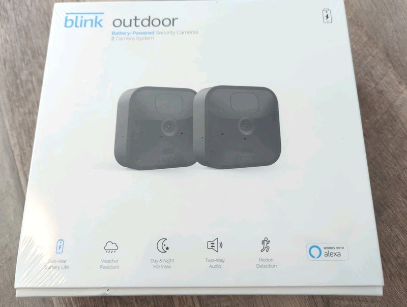 Blink – 2 Outdoor Cameras (3rd Gen) Wireless 1080p Security System Sealed New