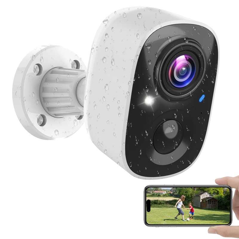 Security Cameras Wireless Outdoor Indoor, 2K Battery Powered WiFi Camera for …