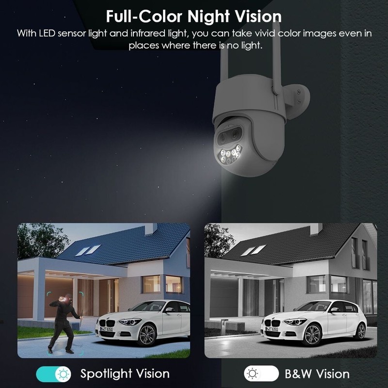 8MP WiFi Surveillance Camera 8X Digital Zoom Outdoor Video Security PTZ Camera gallery