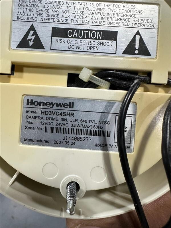 Honeywell HD3VC4SHR High-Resolution Color Indoor Dome Camera. LOT of 10 CAMERAS