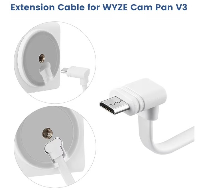 60 ft Cable forWYZE Cam Pan V3 Outdoor Power Adapter Micro USB 90 WE SHIP OVERSE