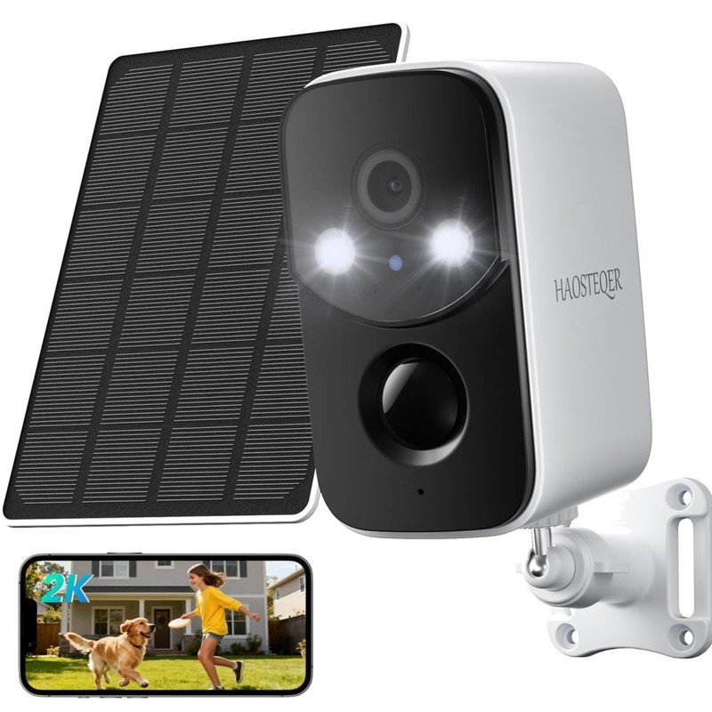 Solar Security Cameras Wireless Outdoor, Free Cloud Storage, WiFi Cameras for…