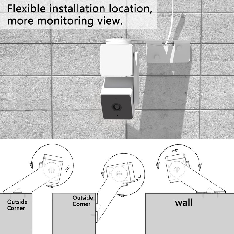 Wall Mount for Wyze Camera Pan V3, Outside Corner Bracket for Wyze Camera Out... gallery