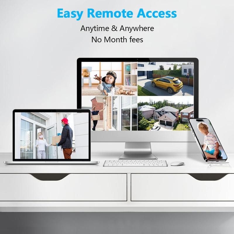 (2026 Update) 4K Poe Security Camera System, 4 Wired Dome Cameras Outdoor Indoor gallery