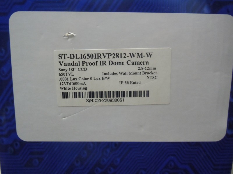 SecurityTronix ST-DLI650IRVP2812-W Vandalproof IR Color Dome Camera gallery