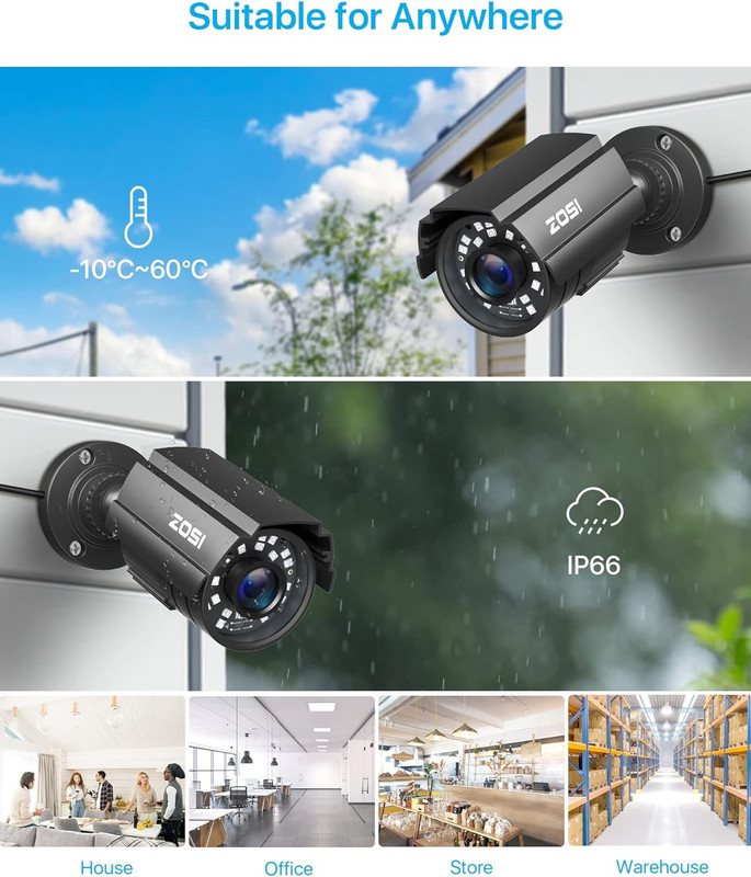 4PK 1920TVL 1080P Security Camera 3.6Mm Lens 2MP CCTV Camera Home Security Day N gallery