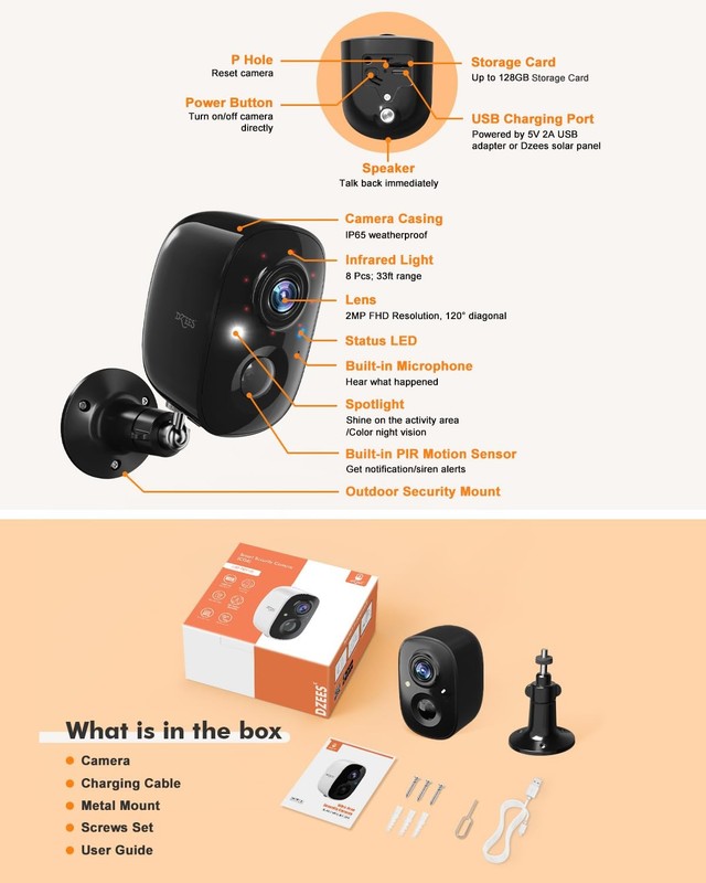 Security Camera Outdoor Wireless - Upgrade 2K 3MP Battery Powered WiFi Outdoo... gallery