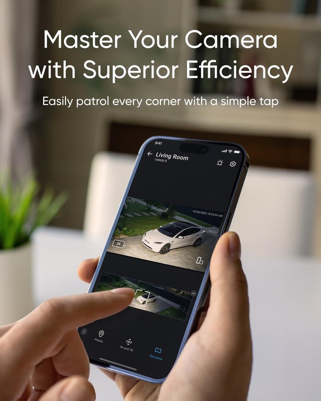 eufy Security Floodlight Camera E30 2K HD Outdoor Cam 360° P&T AI Detect|Refurb gallery