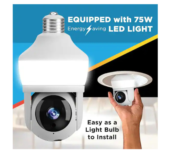 Sight Bulb Pro Wi-Fi Smart Security Camera & LED Light 360 View FHD 3MP gallery