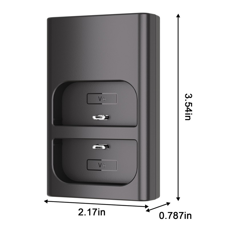 2 Pack 7200mAh Rechargeable Battery & Charger Station for Ring Doorbell 2/3/4 US gallery