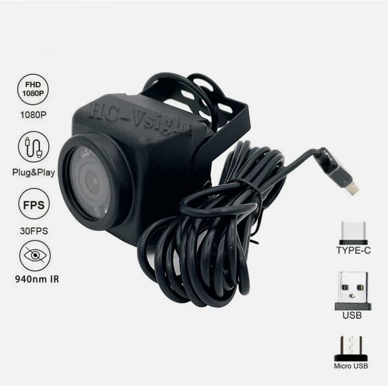 1080P HD 10 PCS 940nm IR Leds Waterproof IP66 IR Night Vision Mini USB Camera