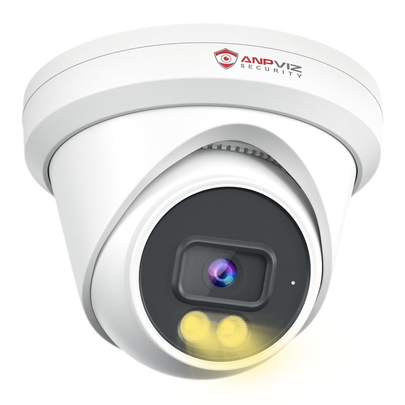 8MP PoE IP , Built-in Mic, 512GB SD Slot, 4K Turret IP Outdoor Indoor, Smart …