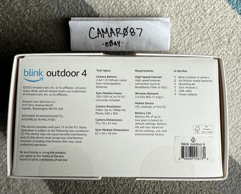 Blink Outdoor 4 Battery-Powered Smart Security Camera NEW IN BOX SEALED gallery