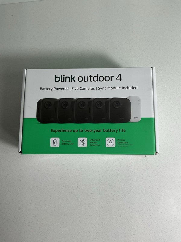 BRAND NEW BLINK Outdoor 4 (4th Gen) 5-Camera Security System w/ Sync Module Core