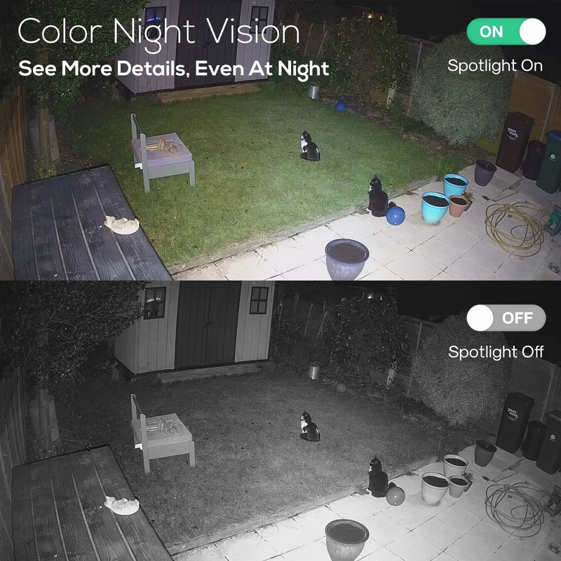 Kittyhok 2K Solar Security Camera Outdoor, 4MP Black FHD Wireless Security Ca... gallery