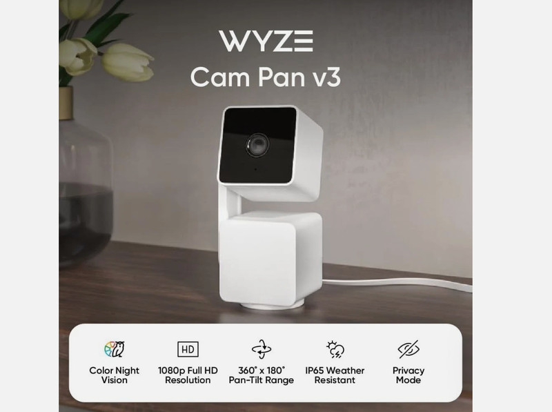 New Open Box: Wyze Cam Pan v3 360° 1080p Security Camera with Night Vision..... gallery