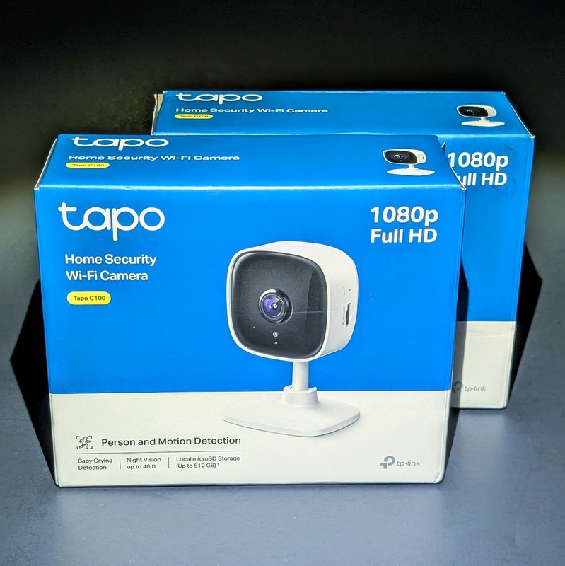 Lot 2x Tapo C100 Indoor Security Cameras Motion Detection Baby Dog Alexa Google