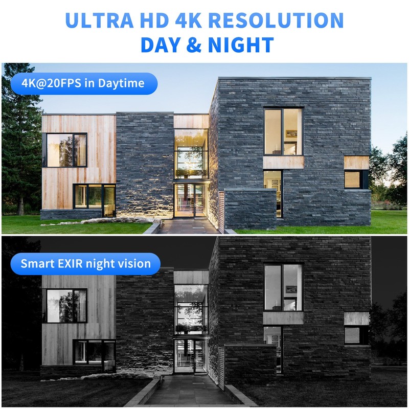 VIKYLIN Bullet POE IR30M 8MP 4K IP Surveillance CAMERA 2-Way Audio Outdoor IP67 gallery
