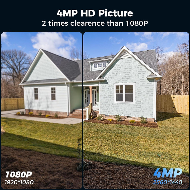 Solar Security Cameras Wireless Outdoor, Battery Powered 3K 4MP Surveillance Ind gallery