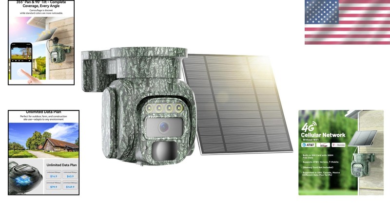 Wireless 4G LTE Cellular Camera, Solar Powered, Color Night Vision, 2-Way Audio gallery